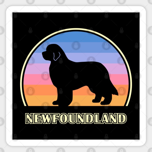 Newfoundland Vintage Sunset Dog Sticker by millersye